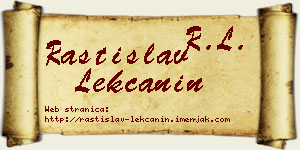 Rastislav Lekčanin vizit kartica